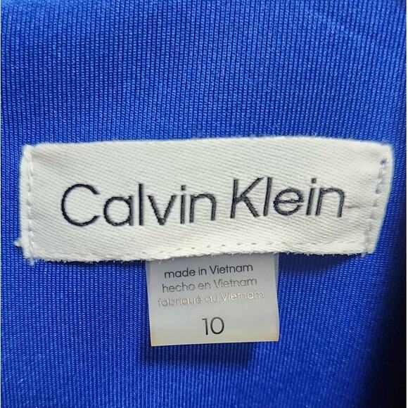 Calvin Klein Women's Blue and Black Colorblock Sheath Dress Size 10 NWT - Picture 7 of 10